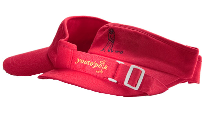 '1st Love Visor' Headwear - Red - Yootopea Golf Apparel