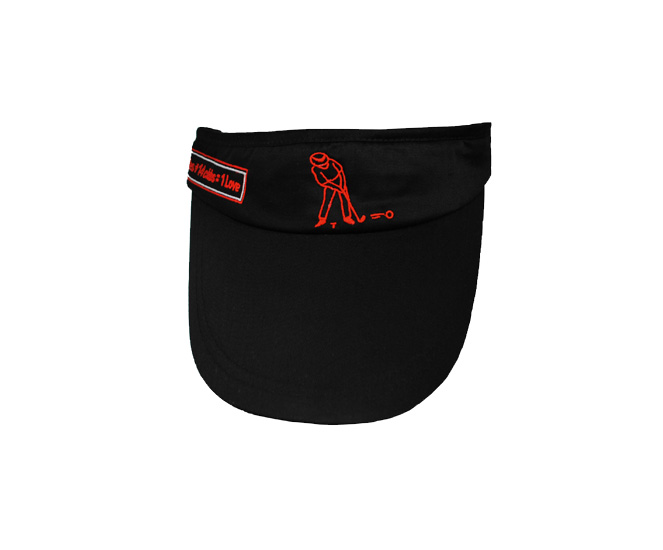'1st Love Visor' Headwear - Black - Yootopea Golf Apparel
